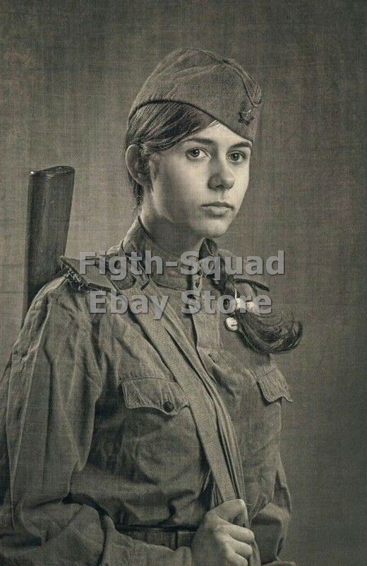 WW2 Picture Photo Woman soviet soldier 6329 WW2 Picture Photo Woman soviet soldier 6329