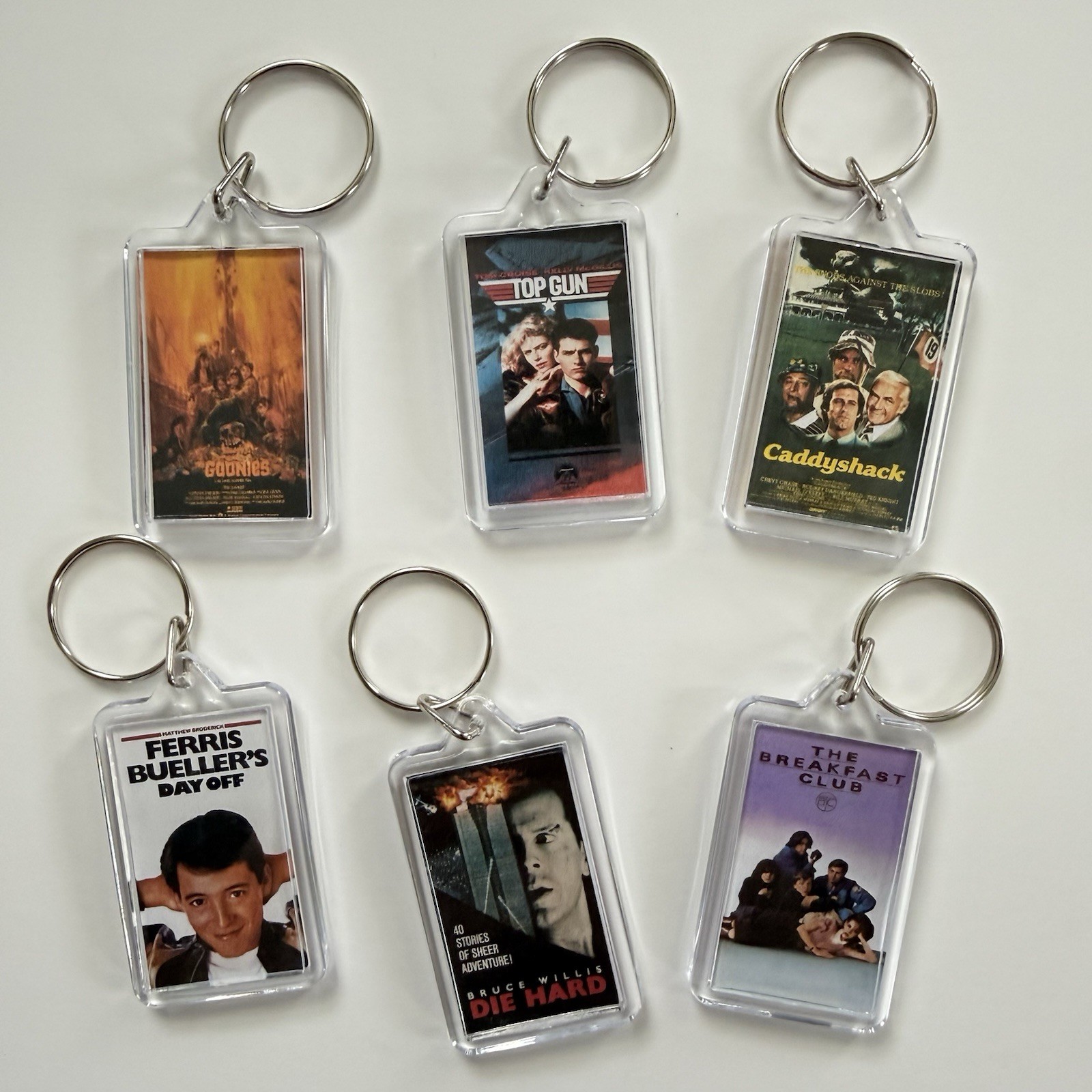 Retro 80's Movies Mini VHS Inspired Keychains Collectibles Gifts Nostalgia Retro 80's Movies Mini VHS Inspired Keychains Collectibles Gifts Nostalgia