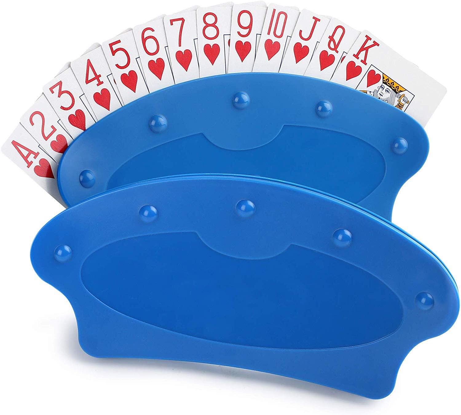 Set of Two Hands Free Playing Card Holders Plastic Table Top Desk Games Holder Set of Two Hands Free Playing Card Holders Plastic Table Top Desk Games Holder