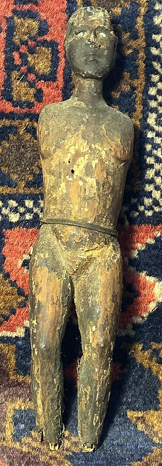 Ancient Egyptian Hand Carved Wooden Funerary Tomb Artifact White Eyes COOL Ancient Egyptian Hand Carved Wooden Funerary Tomb Artifact White Eyes COOL