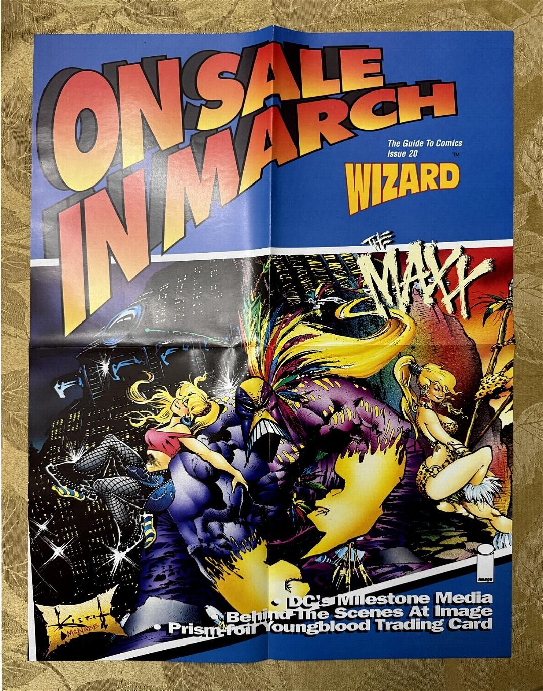 1993 WIZARD / IMAGE #20 RETAIL PROMO POSTER THE MAXX (FOLDED NEW) SAM KEITH ART* 1993 WIZARD / IMAGE #20 RETAIL PROMO POSTER THE MAXX (FOLDED NEW) SAM KEITH ART*
