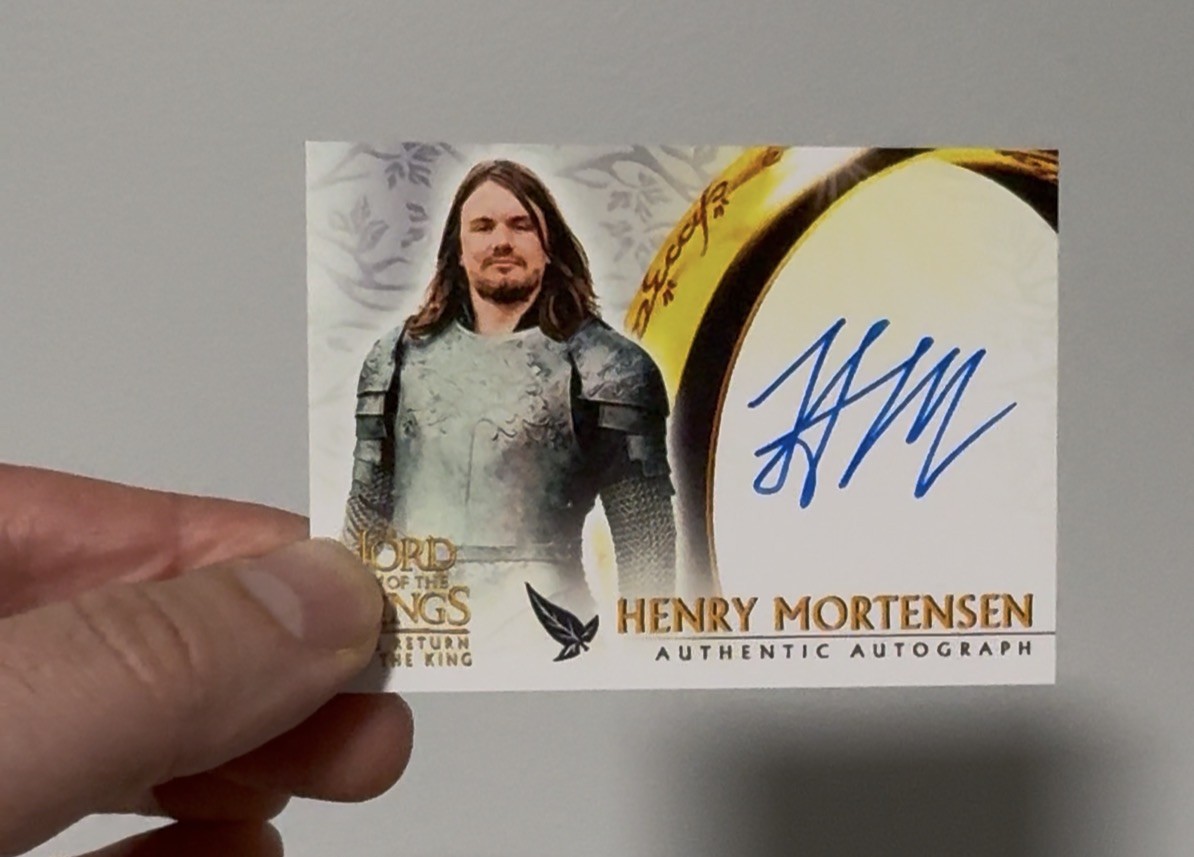 Custom LOTR ROTK Henry Mortensen - Viggo’s son warrior cameo Autograph card Custom LOTR ROTK Henry Mortensen - Viggo’s son warrior cameo Autograph card