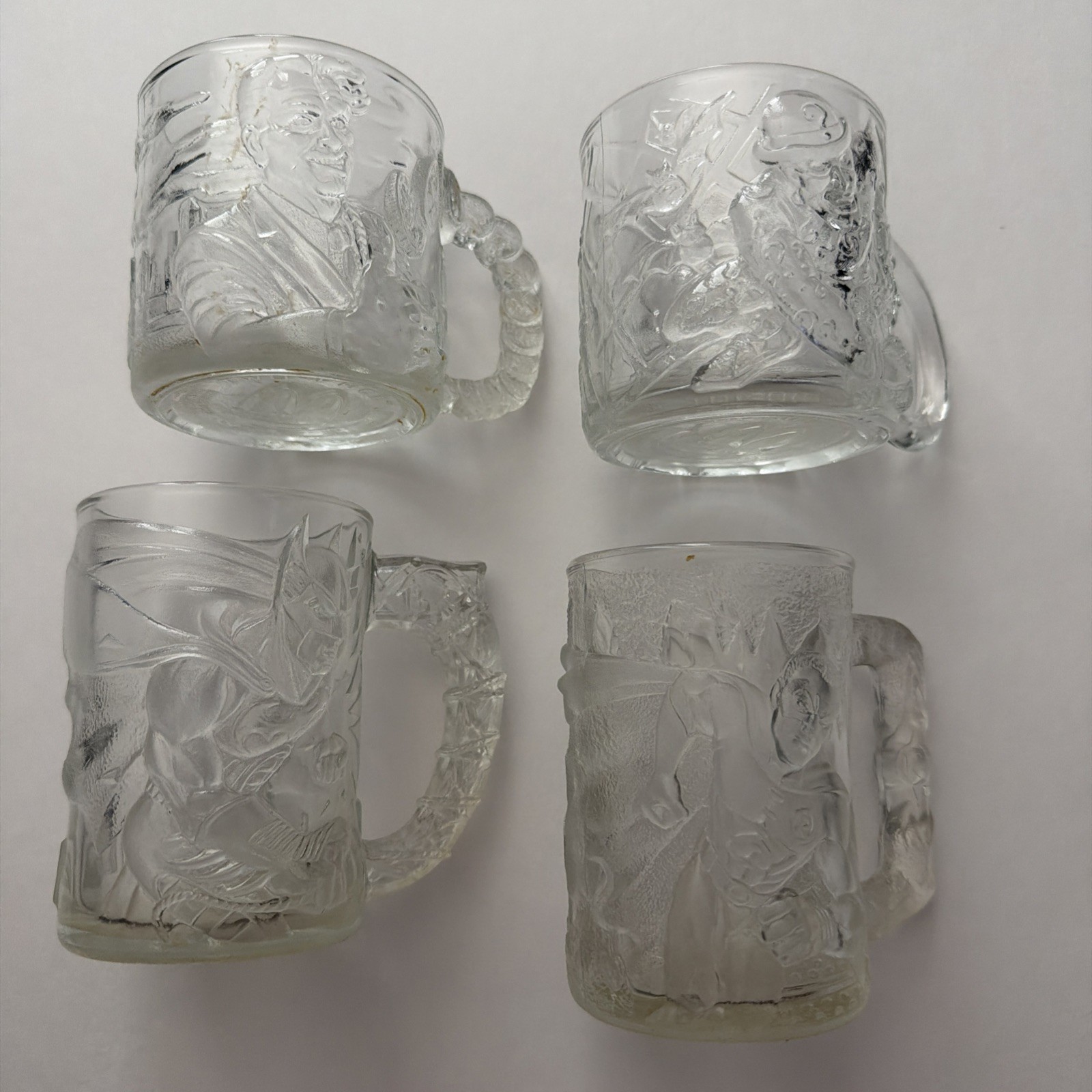 Vintage 1995 Batman Forever McDonalds Glasses Mug Set of 4 France