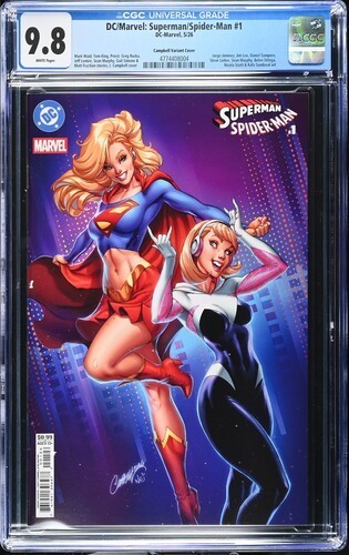 Superman Spider-Man 1 CGC 9.8 NM SUPERGIRL Batman J SCOTT CAMPBELL Ghost-Spider 