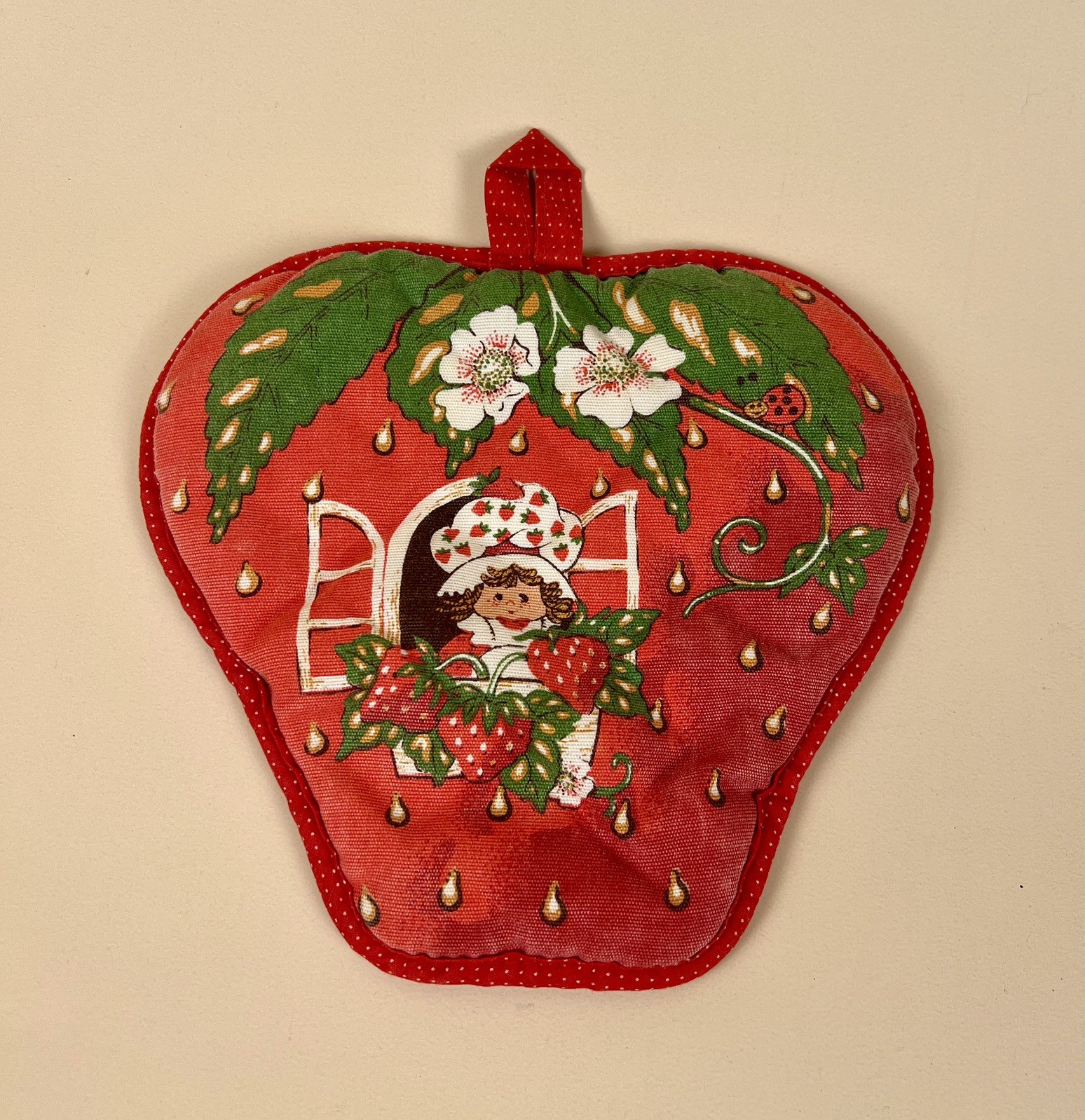 VINTAGE Strawberry Shortcake Pot Holder Hot Pad American Greetings 1980 Kitchen VINTAGE Strawberry Shortcake Pot Holder Hot Pad American Greetings 1980 Kitchen