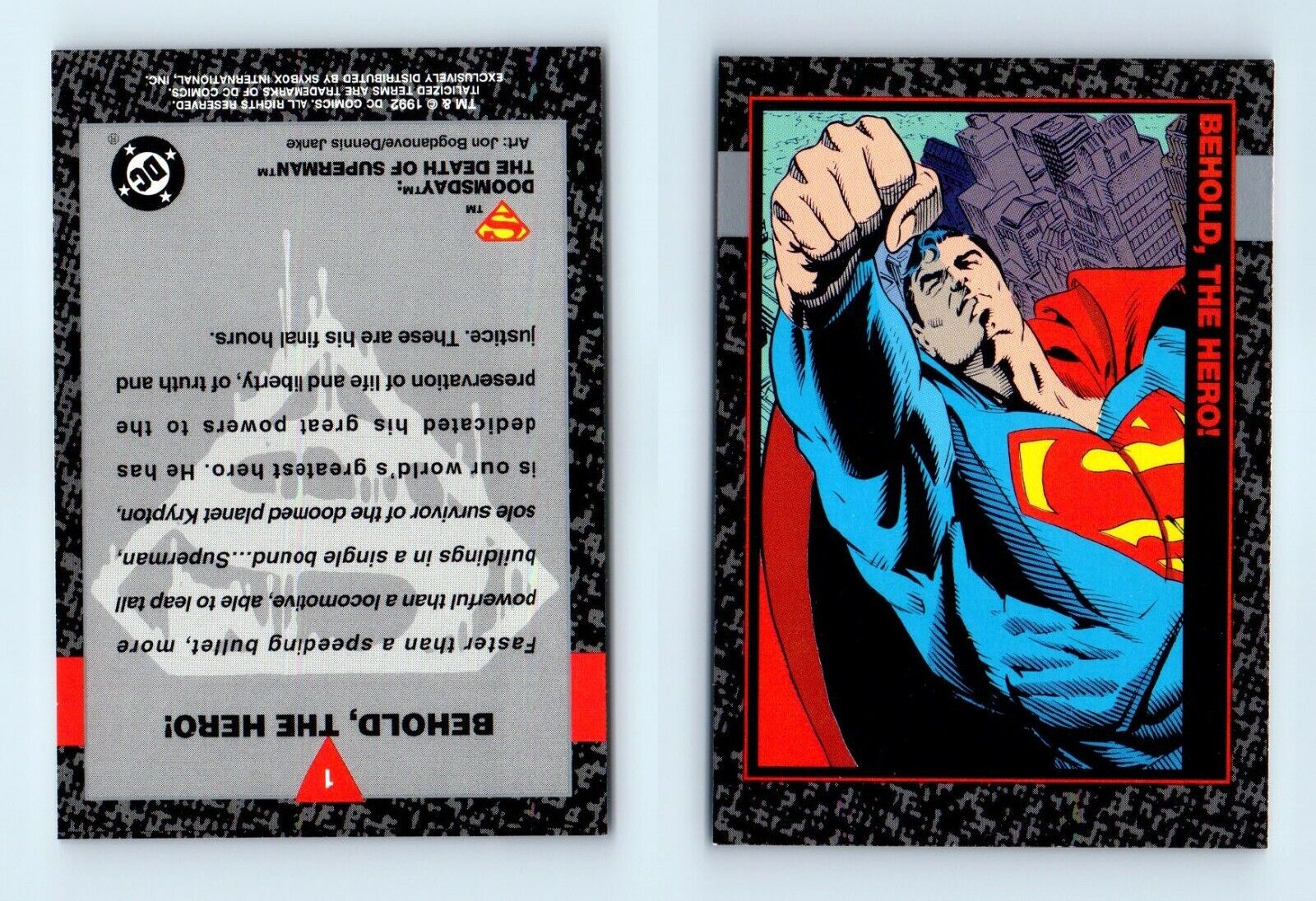 1992 Skybox: Doomsday The Death of Superman Cards - Pick Your Card / You Choose