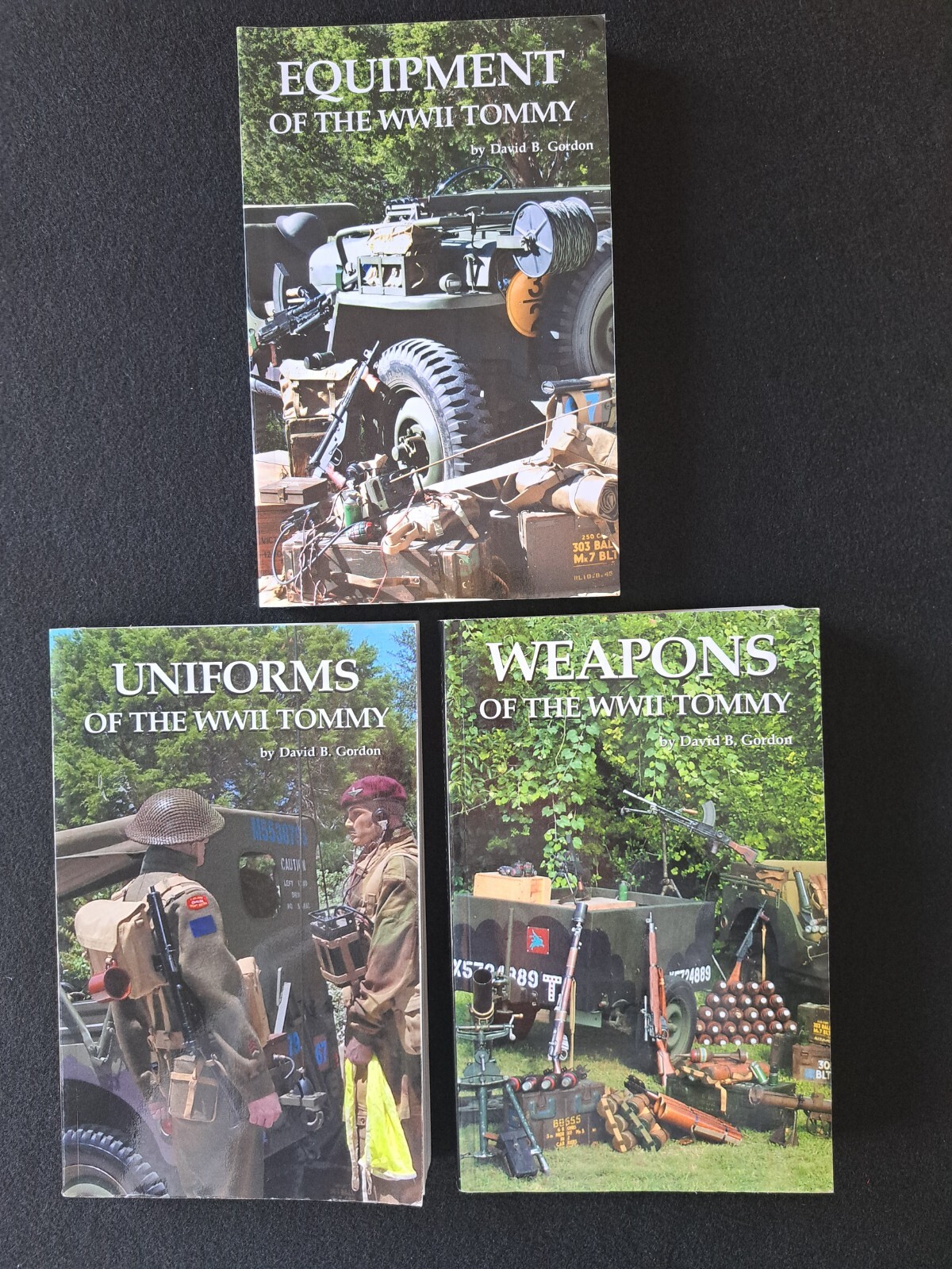 Uniforms-, Equipment- and Weapons of the WWII Tommy, ALL SIGNED - Set of 3 Books Uniforms-, Equipment- and Weapons of the WWII Tommy, ALL SIGNED - Set of 3 Books