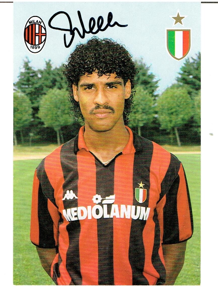 Frank Rijkaard Postcard AC Milan / Holland with Original Signature Frank Rijkaard Postcard AC Milan / Holland with Original Signature