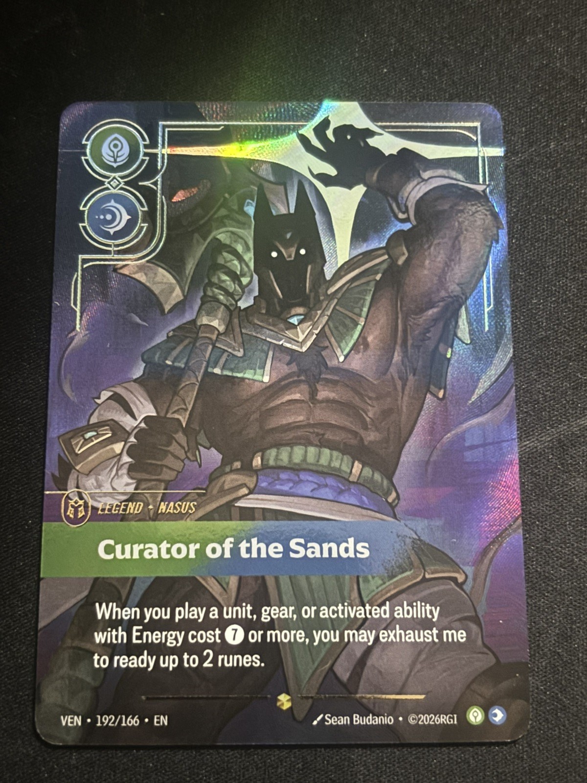 2026 Riftbound S-CHN League of Legends Curator of the Sands #192/166 Holo PR33