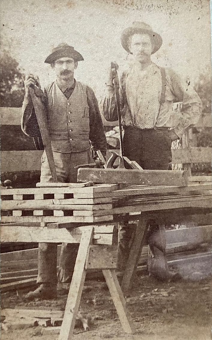 Rare 1870 Occupational CDV Photo Bill Renard Ferd Prichard Farm Woodworkers Saws Rare 1870 Occupational CDV Photo Bill Renard Ferd Prichard Farm Woodworkers Saws