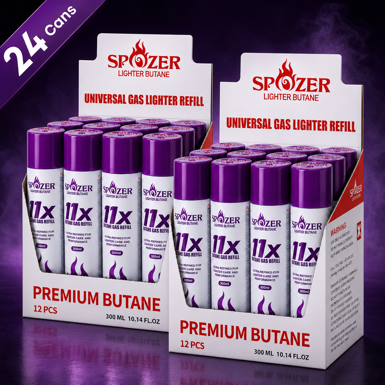 11X Lighter Butane Gas Refill Fluid Fuel Refined 10.14 oz Ultra Pure 24 Cans 11X Lighter Butane Gas Refill Fluid Fuel Refined 10.14 oz Ultra Pure 24 Cans