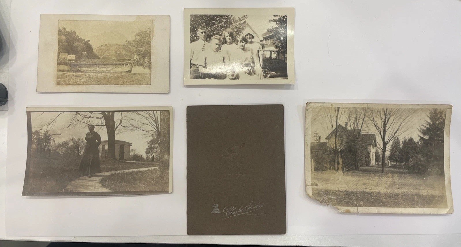 Antique Vintage Photo Ephemera Lot Edwardian Woman Fur Coat Landscape Bridge Antique Vintage Photo Ephemera Lot Edwardian Woman Fur Coat Landscape Bridge