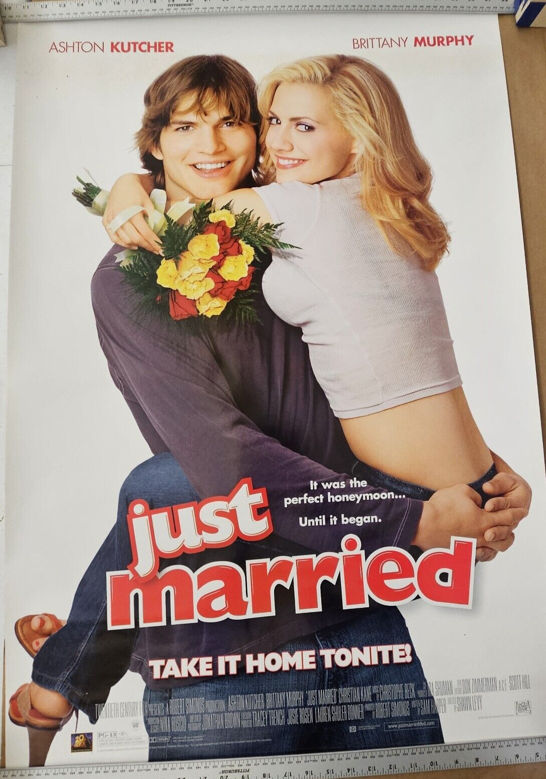 Ashton  Kutcher  Britany Murphy in Just Married 27 x 40  DVD  Movie poster