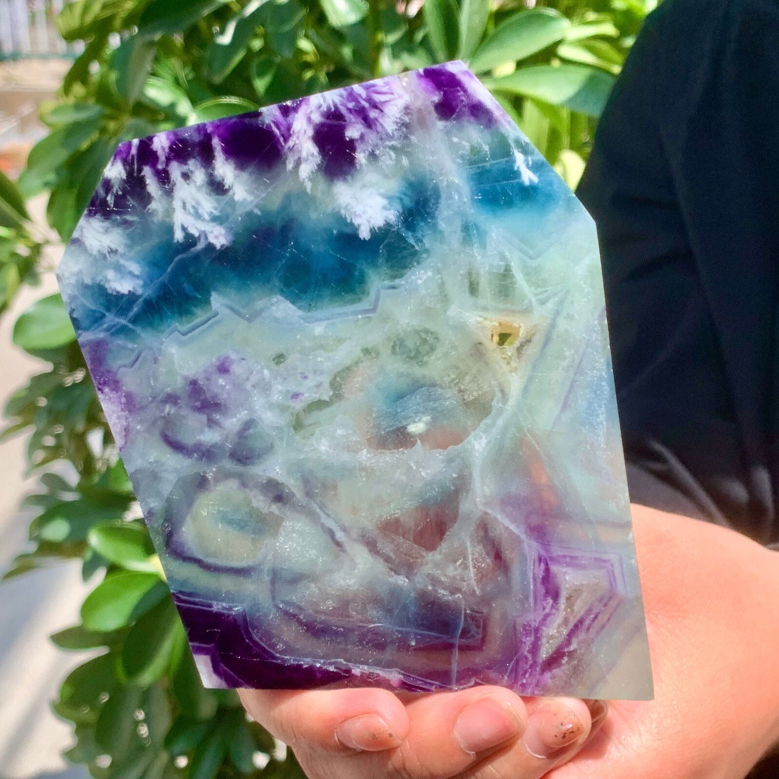 372G Rare natural snowflake feather fluorite crystal Rough stone specimens 372G Rare natural snowflake feather fluorite crystal Rough stone specimens