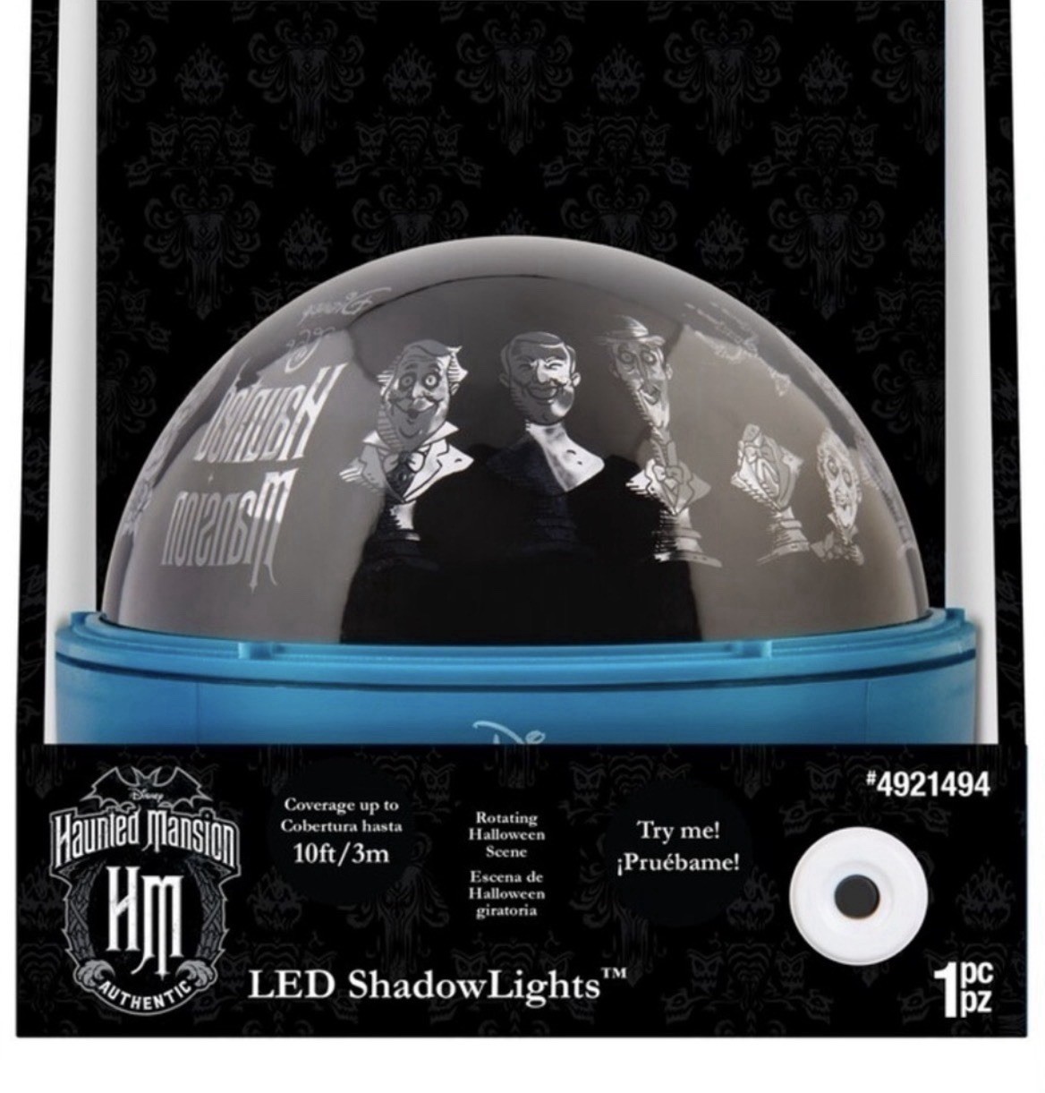 Disney Haunted Mansion Shadow Lights Halloween Rotating Blue Projector by Gemmy Disney Haunted Mansion Shadow Lights Halloween Rotating Blue Projector by Gemmy