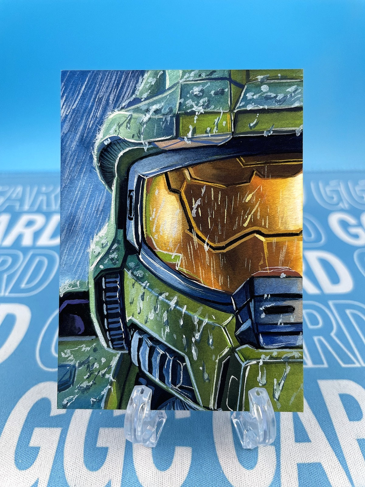 GGC Studio Halo Master Chief Hand Drawn Custom Art Sketch Card 1/1 AUTO GGC Studio Halo Master Chief Hand Drawn Custom Art Sketch Card 1/1 AUTO