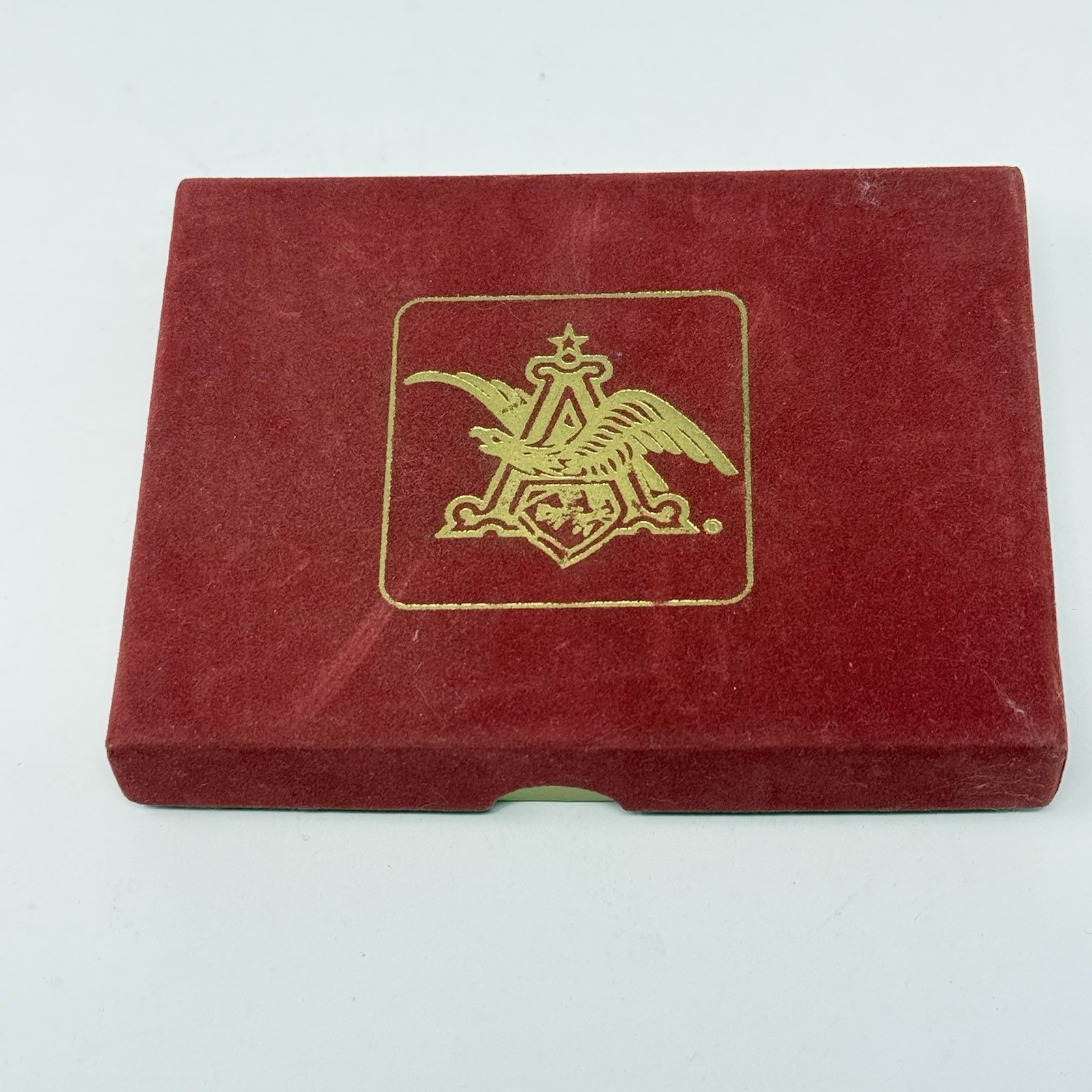 VTG Anheuser Busch Beer Collectible Playing Cards In Box Case W Eagle Emblem NEW VTG Anheuser Busch Beer Collectible Playing Cards In Box Case W Eagle Emblem NEW