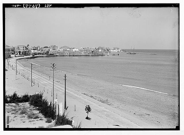 Tyre Lebanon North Shore Seaside View 1936 Coastline Harbor Buildings Tyre Lebanon North Shore Seaside View 1936 Coastline Harbor Buildings