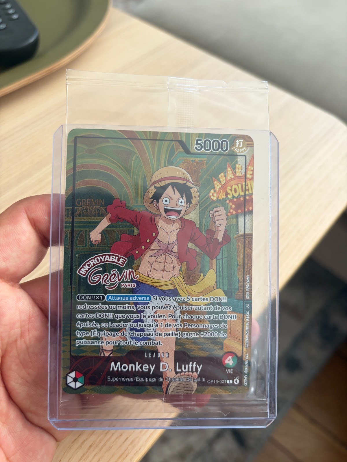 TCG One Piece Card - Monkey D Luffy Leader OP13-001FR - Luffy Musée Grévin TCG One Piece Card - Monkey D Luffy Leader OP13-001FR - Luffy Musée Grévin