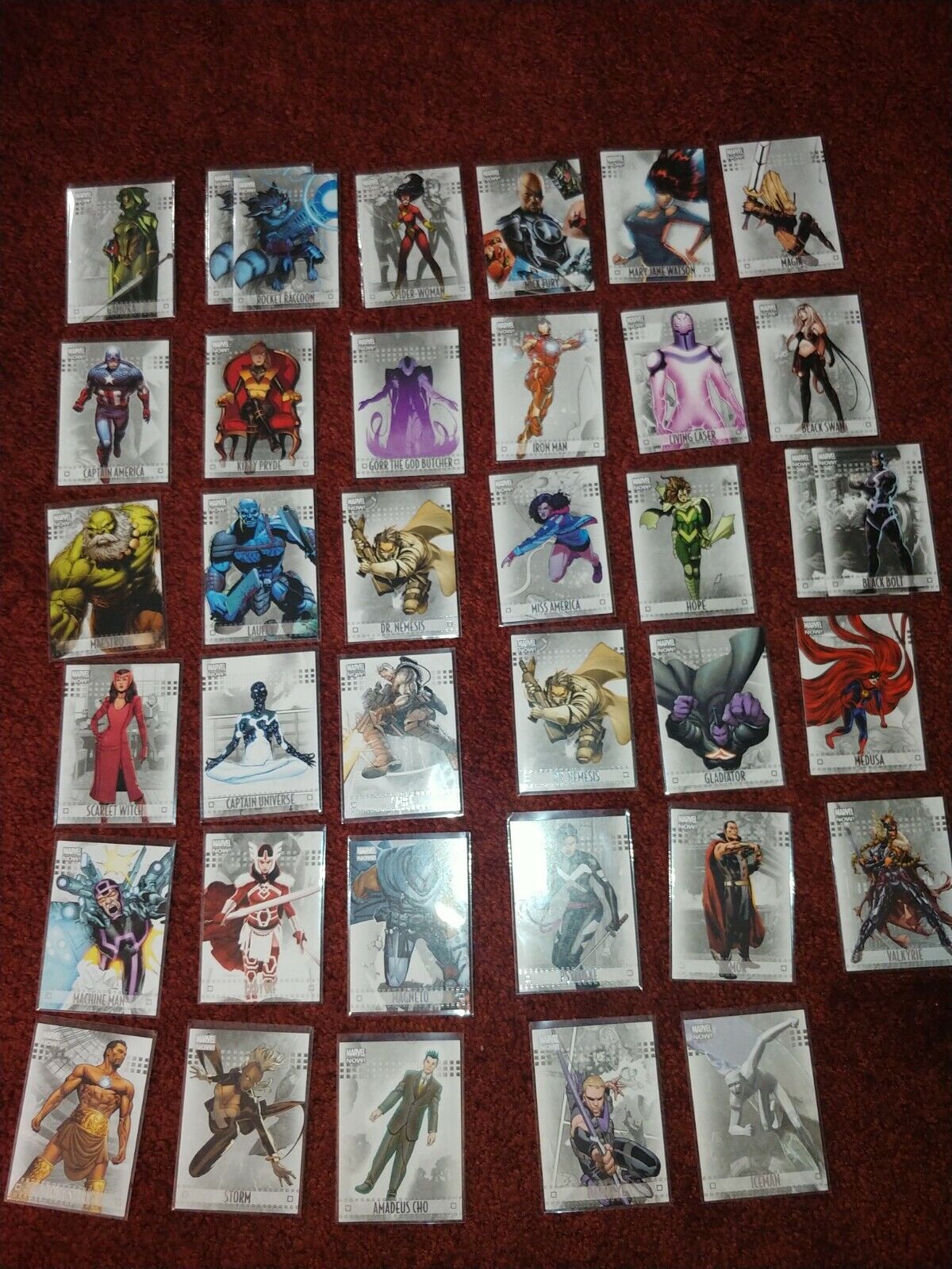 2013 Upper deck Marvel NOW Lot of 34 Silver Foil parallel Cards Magik Mary jane