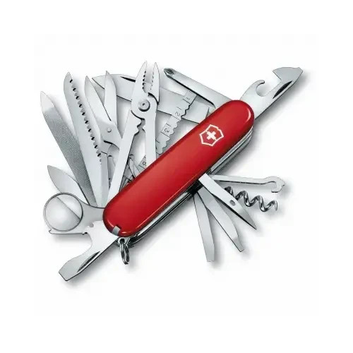 Swiss Army Multi-Tool, Swiss-Champ Pocket Knife, Red 1.6795 With 