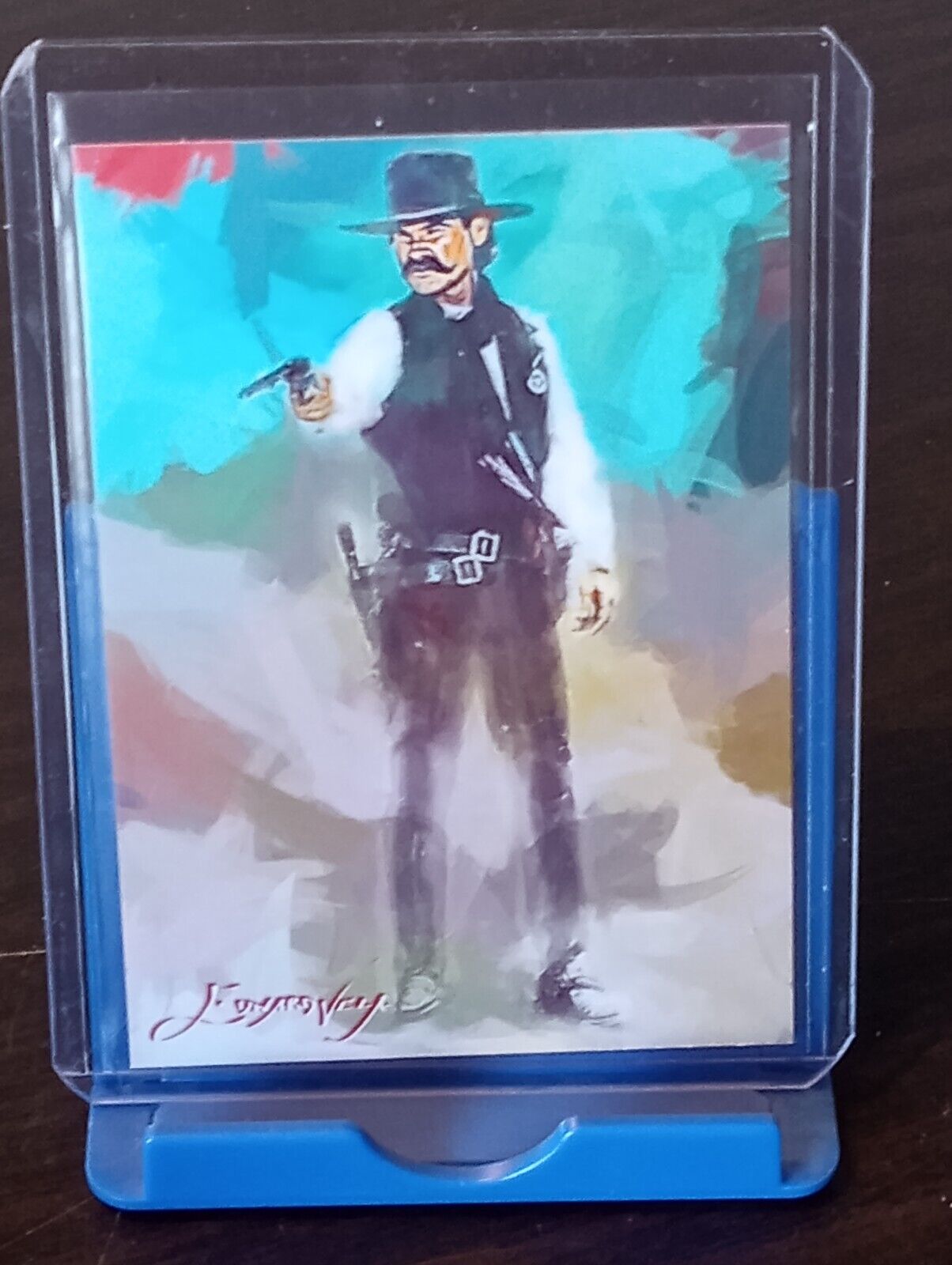 AP7C - TOMBSTONE Wyatt Earp #1 ACEO Art Card Signed by Artist 50/50