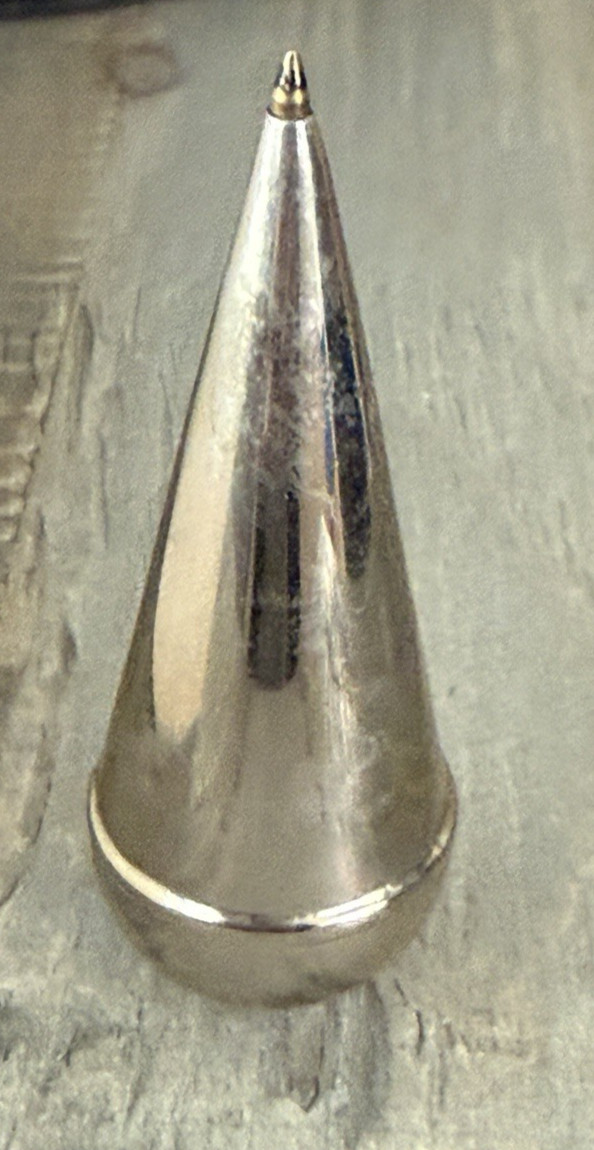 Vintage HERMES Sterling Silver Plate Balancing Ball Point Pen Modernist France Vintage HERMES Sterling Silver Plate Balancing Ball Point Pen Modernist France