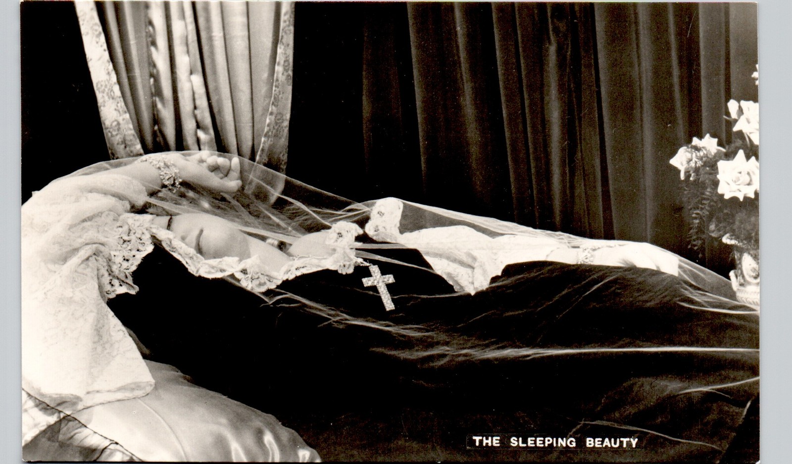 SLEEPING BEAUTY POST-MORTEM postcard real photo rppc christian funeral london SLEEPING BEAUTY POST-MORTEM postcard real photo rppc christian funeral london
