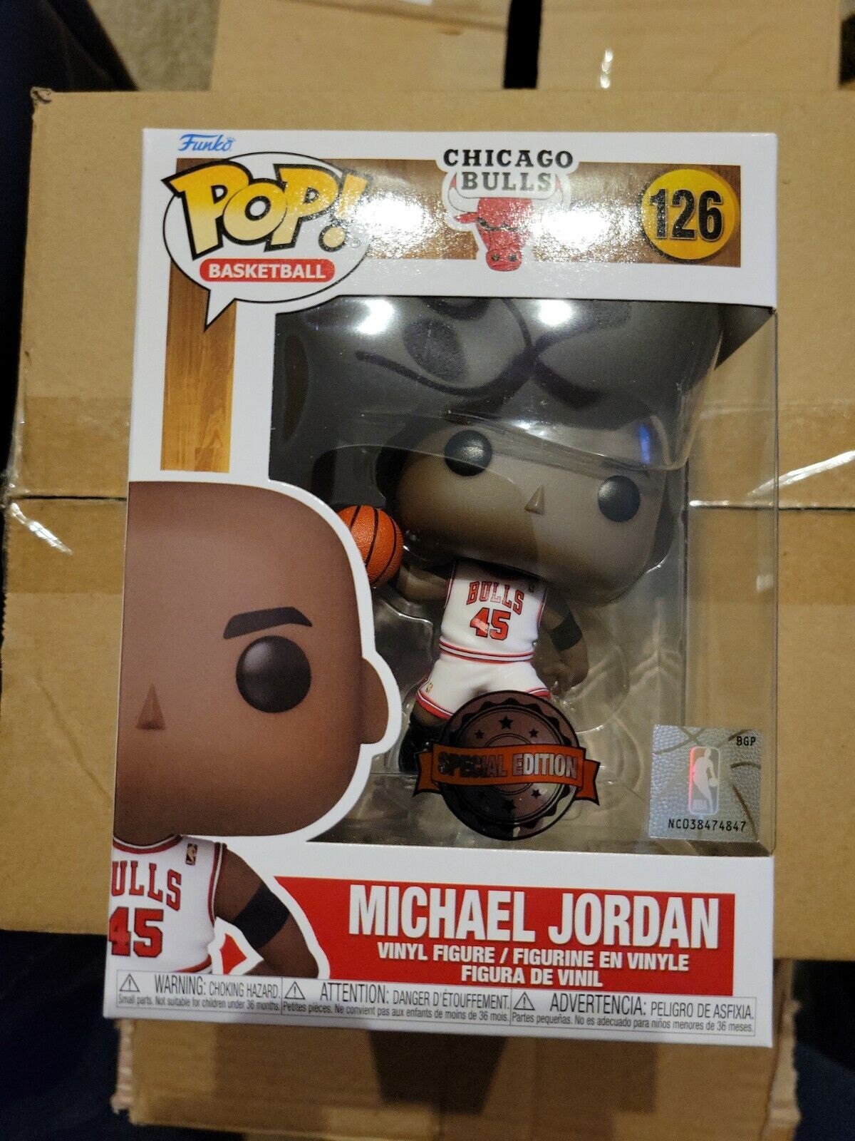 Michael Jordan #126 SDCC Funko Pop Special Edition Sticker Jersey 45