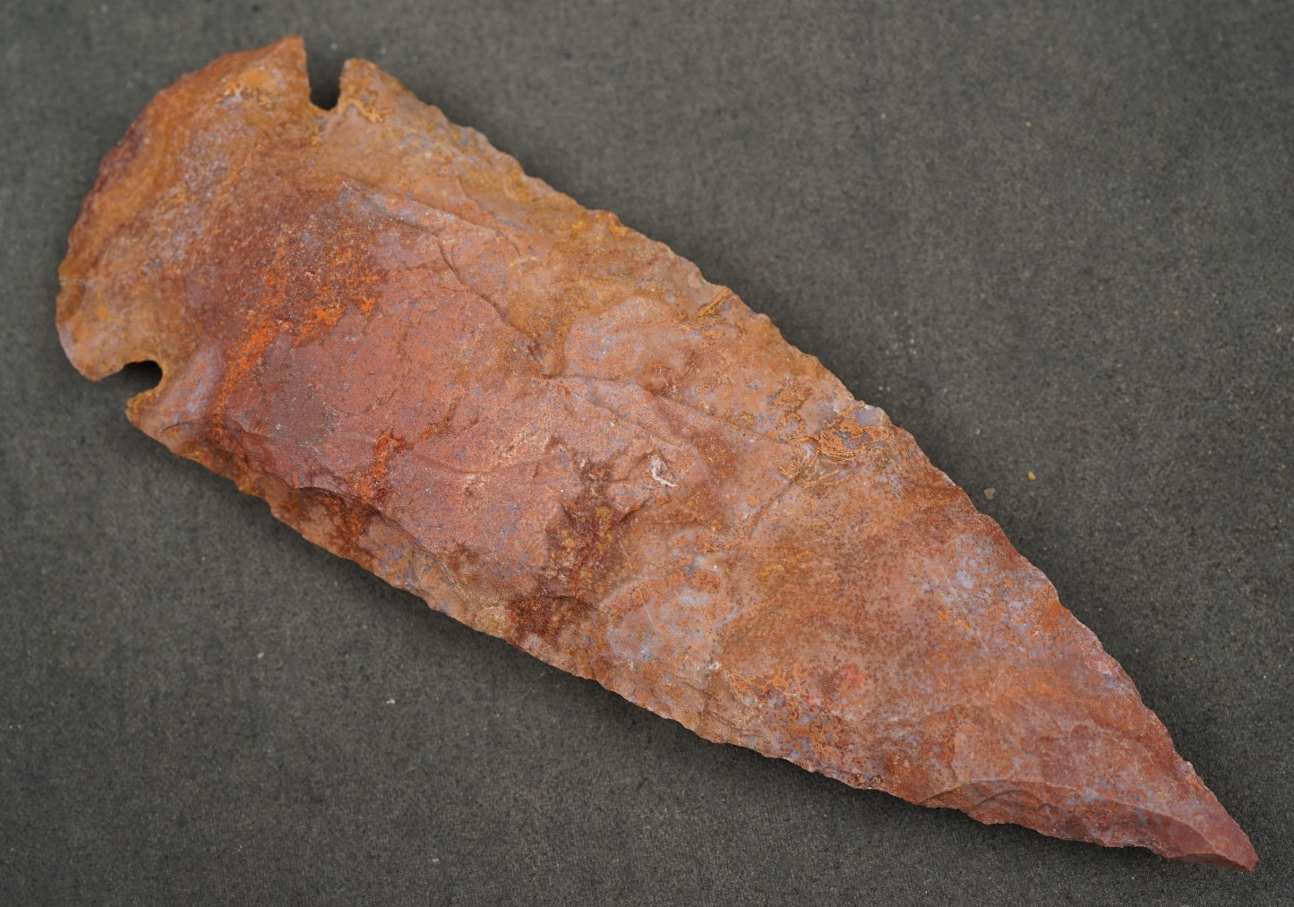 Red Dirt 4.4" Flint Spearhead Head Knife Blade Arrowhead I-740