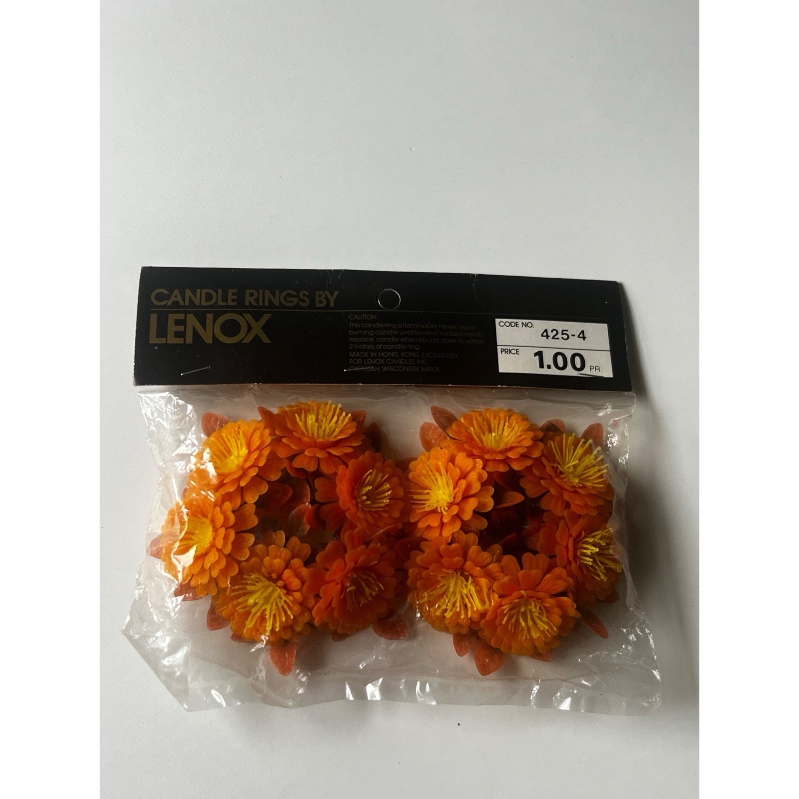 New Vintage Lenox Plastic Floral Candle Rings New Vintage Lenox Plastic Floral Candle Rings