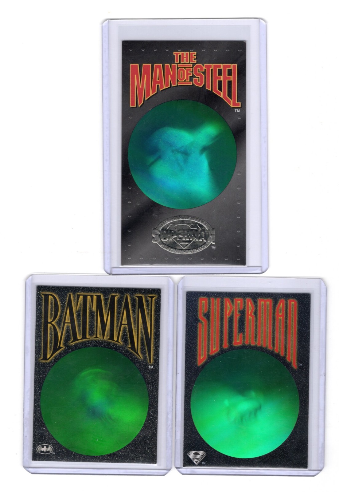 1994 SKYBOX SD1 BATMAN SKYDISC & SD2 SUPERMAN SKYDISC & SD3 MAN OF STEEL SKYDISC