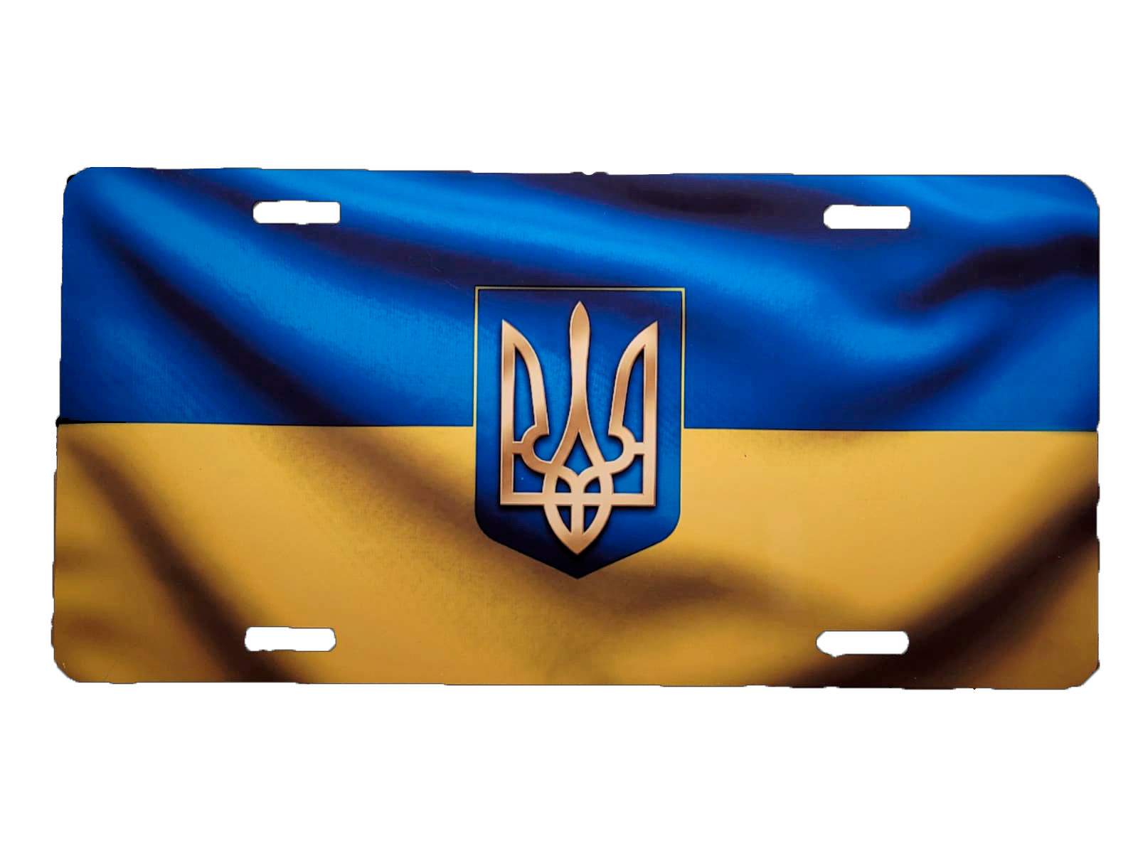 Ukraine Flag License Plate Aluminum Ukrainian Trident Coat of Arms Car Vanity Ta Ukraine Flag License Plate Aluminum Ukrainian Trident Coat of Arms Car Vanity Ta