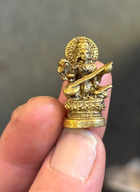1 Inch Brass Statue Saraswati 1 Inch Brass Statue Saraswati