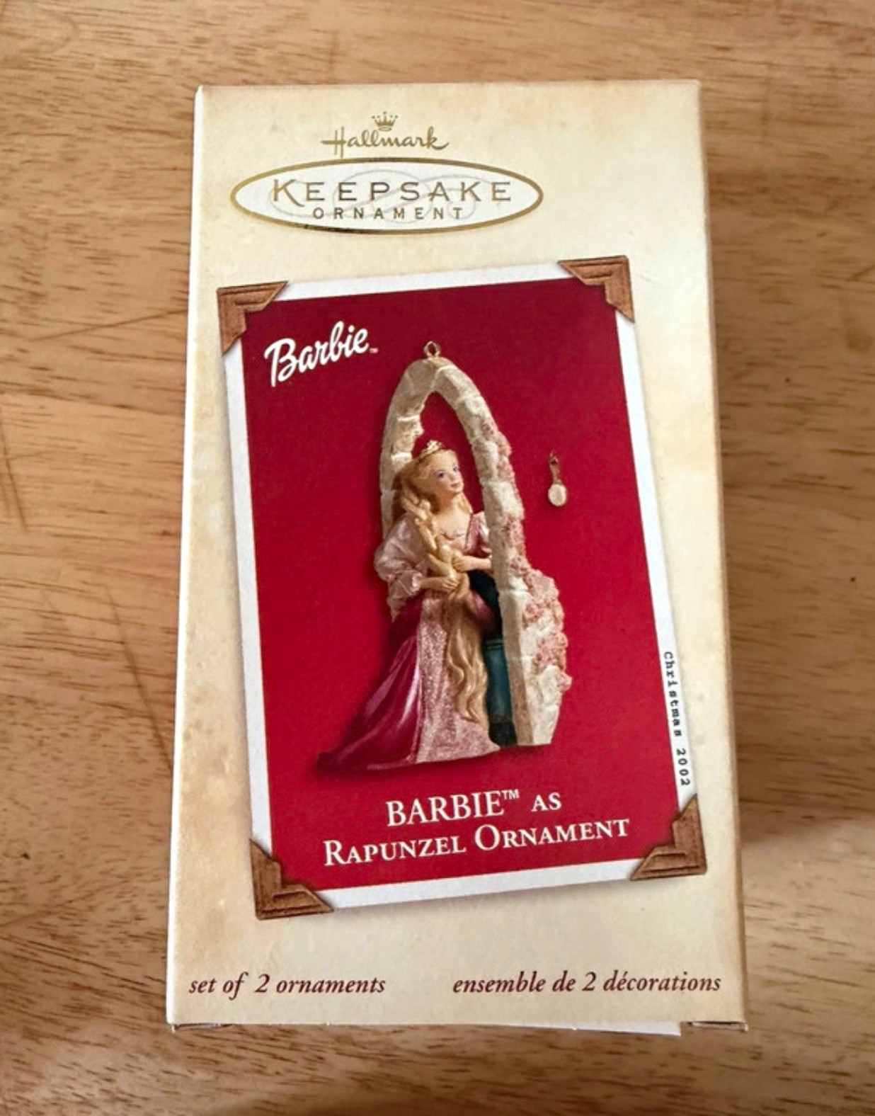 Hallmark Keepsake Barbie as Rapunzel Hanging Ornaments Set of 2, 2002 Hallmark Keepsake Barbie as Rapunzel Hanging Ornaments Set of 2, 2002