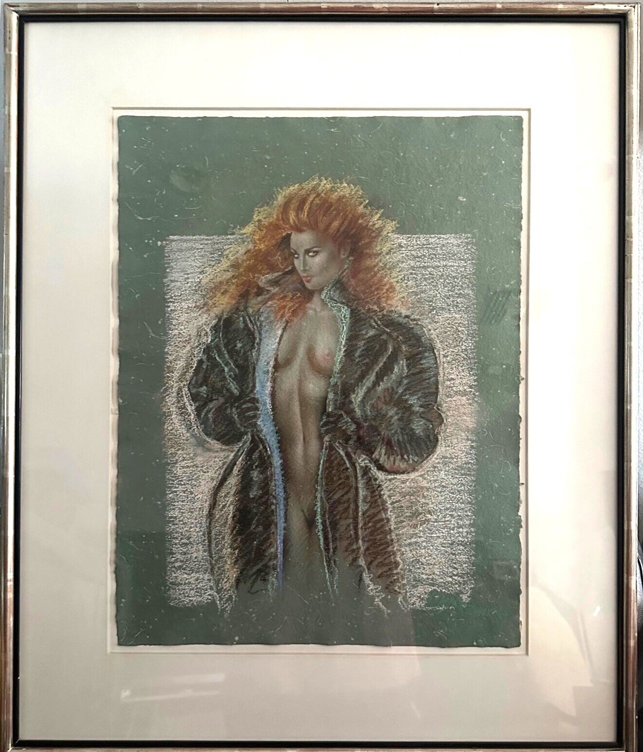 Olivia de Berardinis original 39 x 32 framed Vintage The Green Robe  COA $8,500