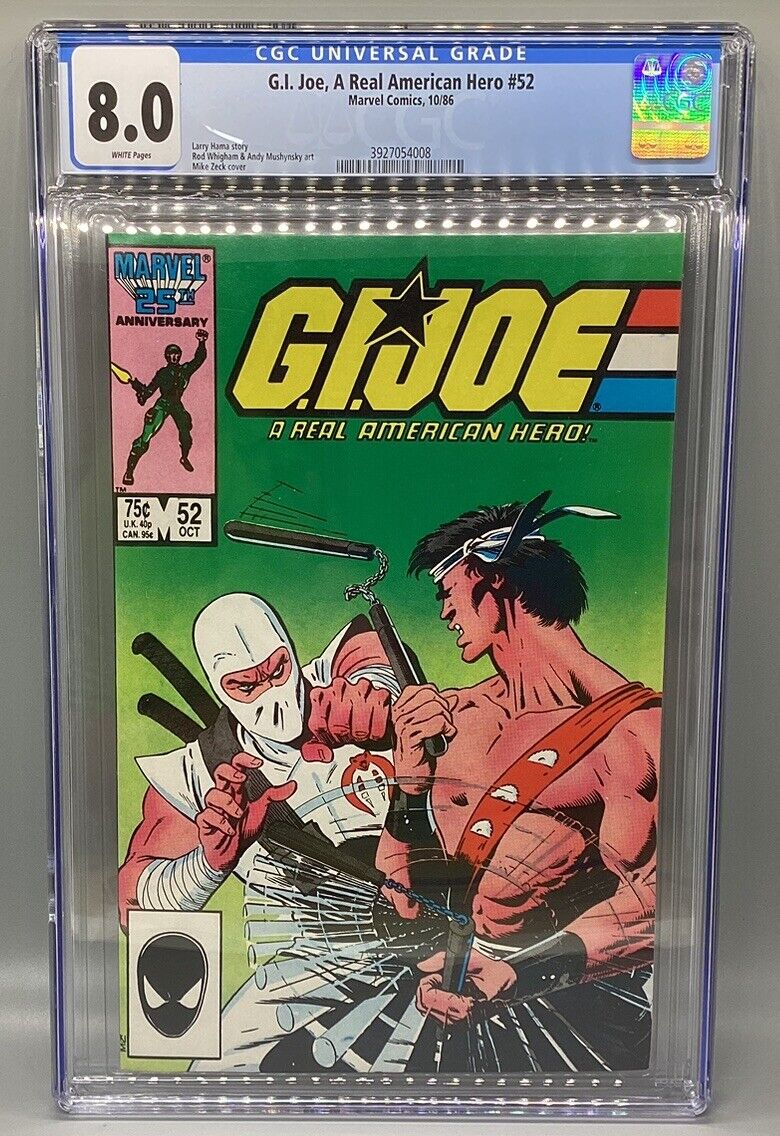 G.I. Joe: A Real American Hero #52 - 1986 - Marvel Comics - CGC 8.0
