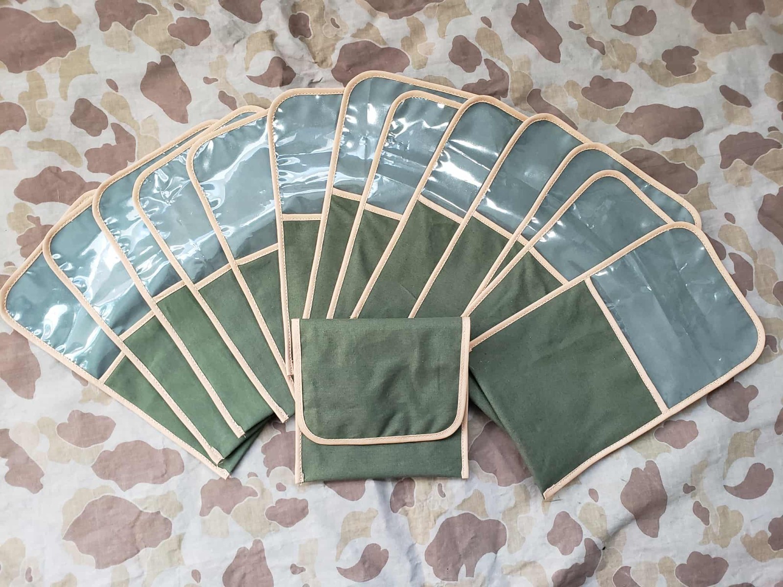 WWII US Military TOBACCO POUCH (empty). Plastic Lined, Reproduction WWII US Military TOBACCO POUCH (empty). Plastic Lined, Reproduction