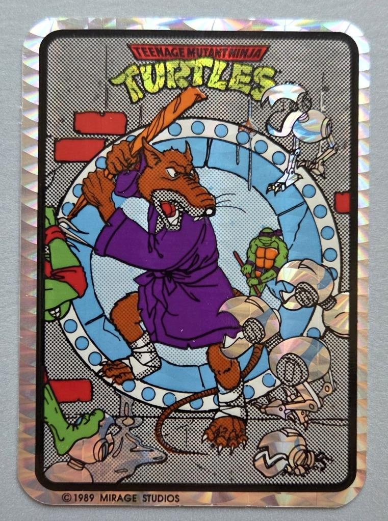 Rare VTG Prism 1989 TMNT Splinter Vending Machine Sticker by Mirage Studios, NOS Rare VTG Prism 1989 TMNT Splinter Vending Machine Sticker by Mirage Studios, NOS