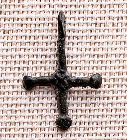 ANTIQUE LATE VIKING AGE c.12 CROSS CENTURY BYZANTINE TYPE ORTHODOX “BUDDED” 263 ANTIQUE LATE VIKING AGE c.12 CROSS CENTURY BYZANTINE TYPE ORTHODOX “BUDDED” 263