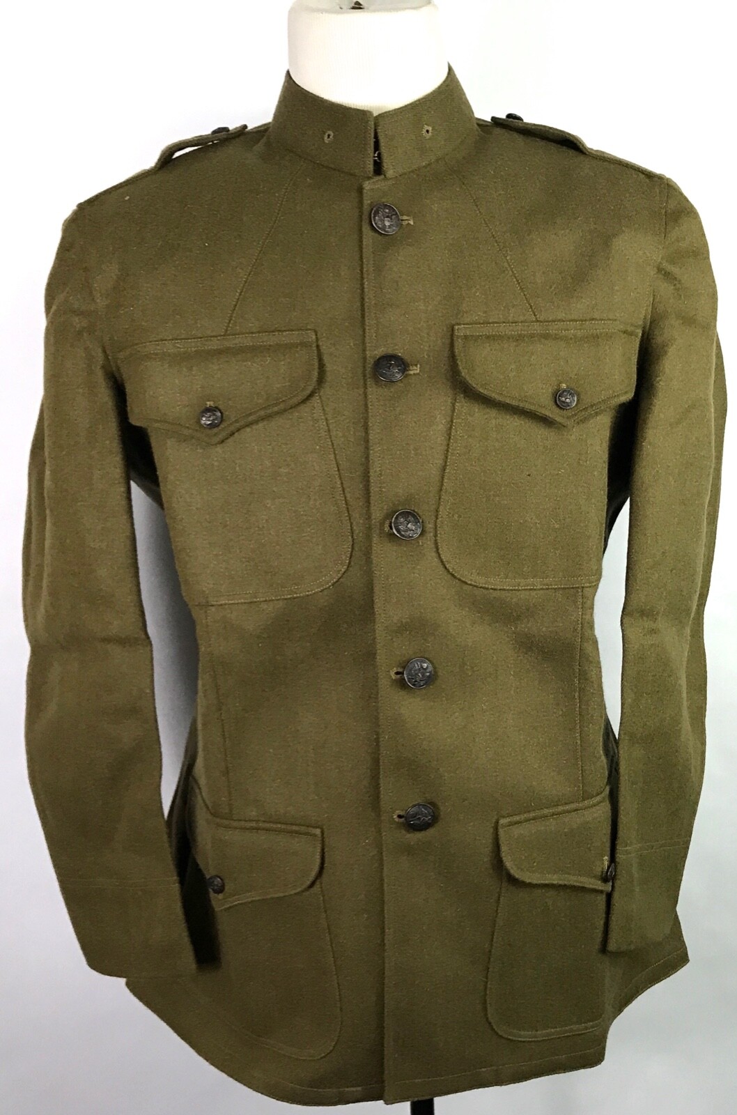 WWI US ARMY M1917 WOOL COMBAT FIELD TUNIC- SIZE MEDIUM/LARGE 42R WWI US ARMY M1917 WOOL COMBAT FIELD TUNIC- SIZE MEDIUM/LARGE 42R