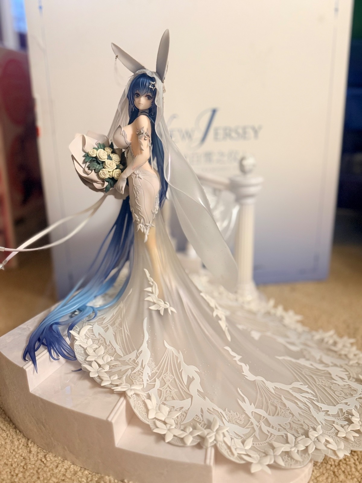 Azur Lane New Jersey Snow Bride Love Ver. 1/7 Scale PVC ABS Painted Complete Azur Lane New Jersey Snow Bride Love Ver. 1/7 Scale PVC ABS Painted Complete