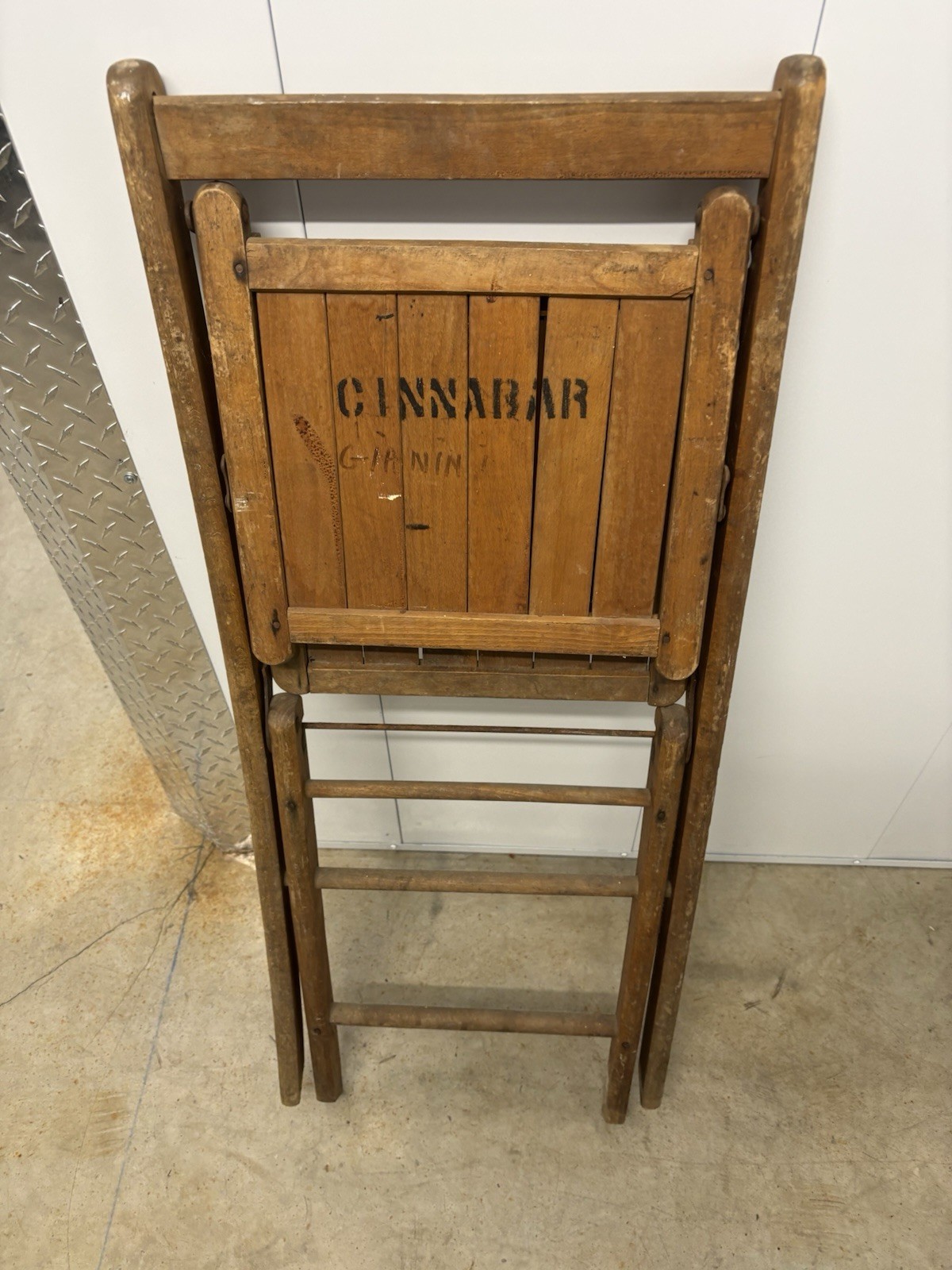 USS Cinnabar WWII Ship Deck Chair From Oct 9, 1945 Wrecked Ship RARE USS Cinnabar WWII Ship Deck Chair From Oct 9, 1945 Wrecked Ship RARE