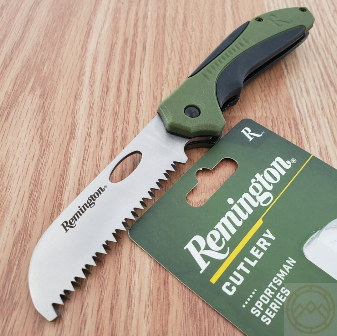 Remington Sportsman Saw Folding Knife 3.25" Stainless Steel Blade Polymer Handle Remington Sportsman Saw Folding Knife 3.25" Stainless Steel Blade Polymer Handle