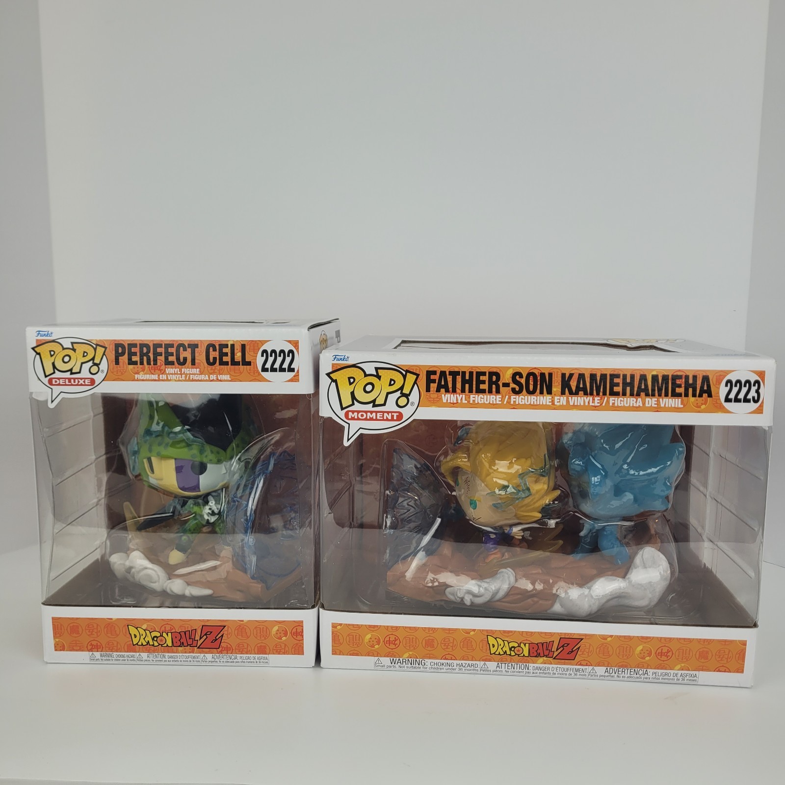 Funko Pop Dragon Ball Z #2222 and #2223 Perfect Cell v.s. Father-Son Kamehameha