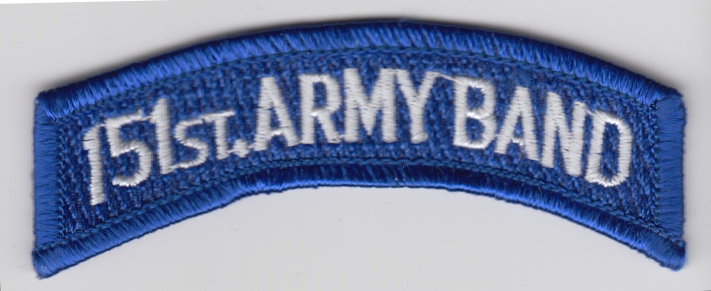 Vintage US 151st Army Band Shoulder Scroll Tab Patch Insignia Military