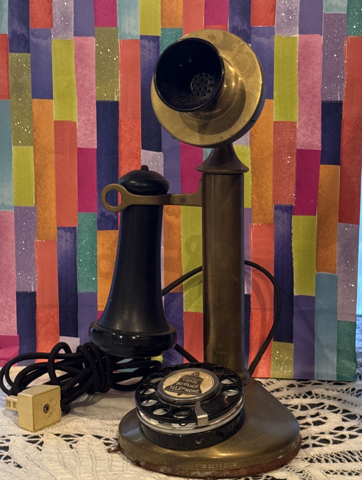 Vintage 1920s ? Western Electric 51AL Candlestick Telephone Genuine Dial Works