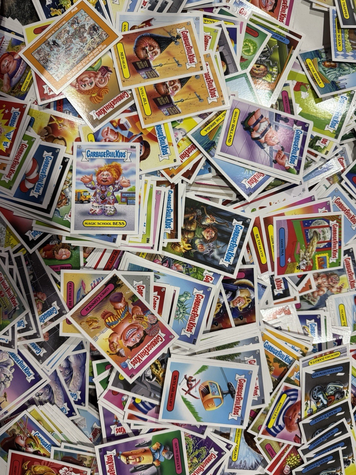 100 Garbage Pail Kids Card Lot - Book Worms & GPK Goes On Vacation Sticker Cards 100 Garbage Pail Kids Card Lot - Book Worms & GPK Goes On Vacation Sticker Cards