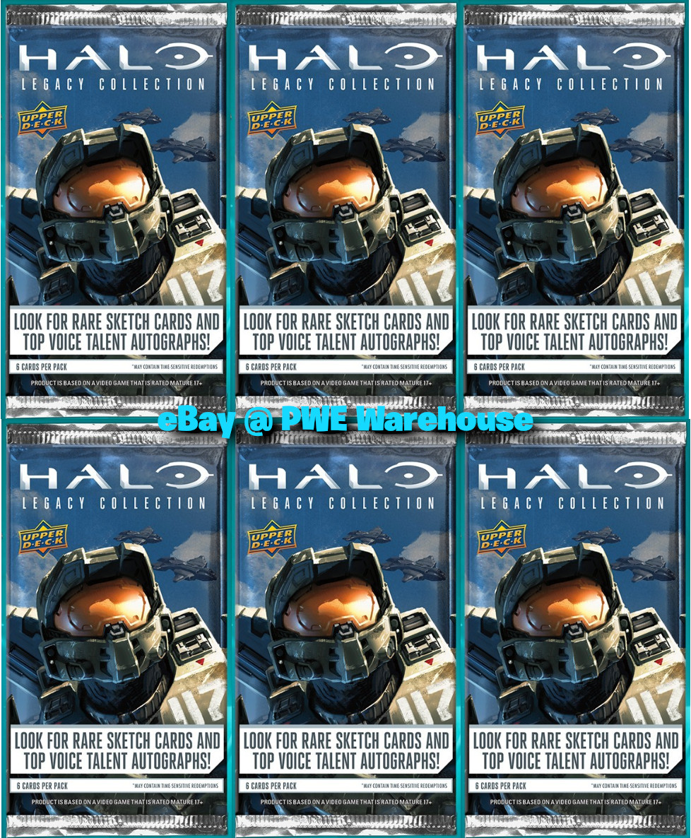 6x 2024 Upper Deck Halo Legacy Collection Factory Sealed Hobby Pack LOT From Box 6x 2024 Upper Deck Halo Legacy Collection Factory Sealed Hobby Pack LOT From Box