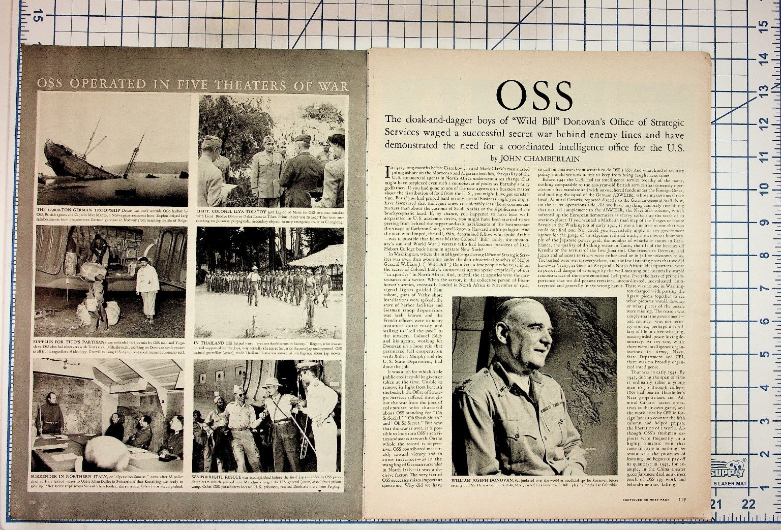 1940s OSS WWII Spy Operations Magazine Article & Vintage Ads Ephemera 1940s OSS WWII Spy Operations Magazine Article & Vintage Ads Ephemera